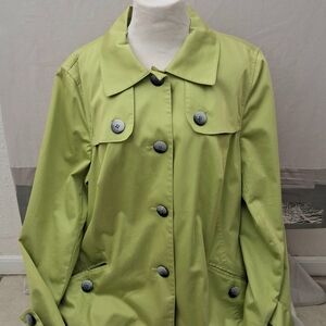 Women's JM Collection Casual Lined/Belted Jacket - Size 20W - Green